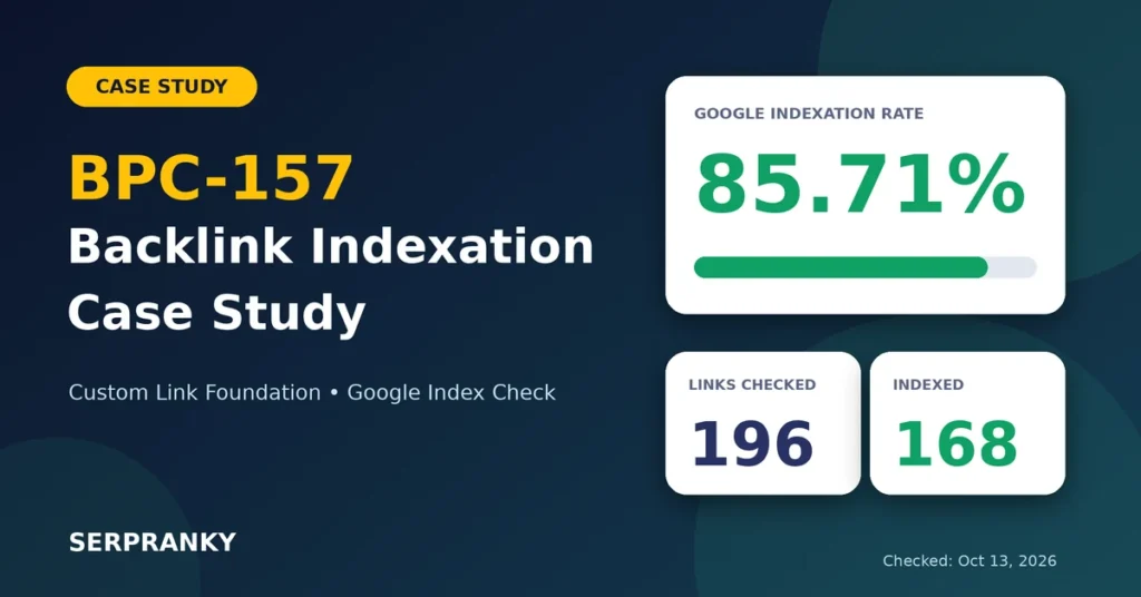 Backlink Indexation Case Study