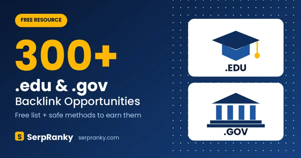 Free EDU and GOV Backlink Resources